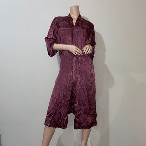 ZARA WOMAN PURPLE FLORAL ROBE - XS